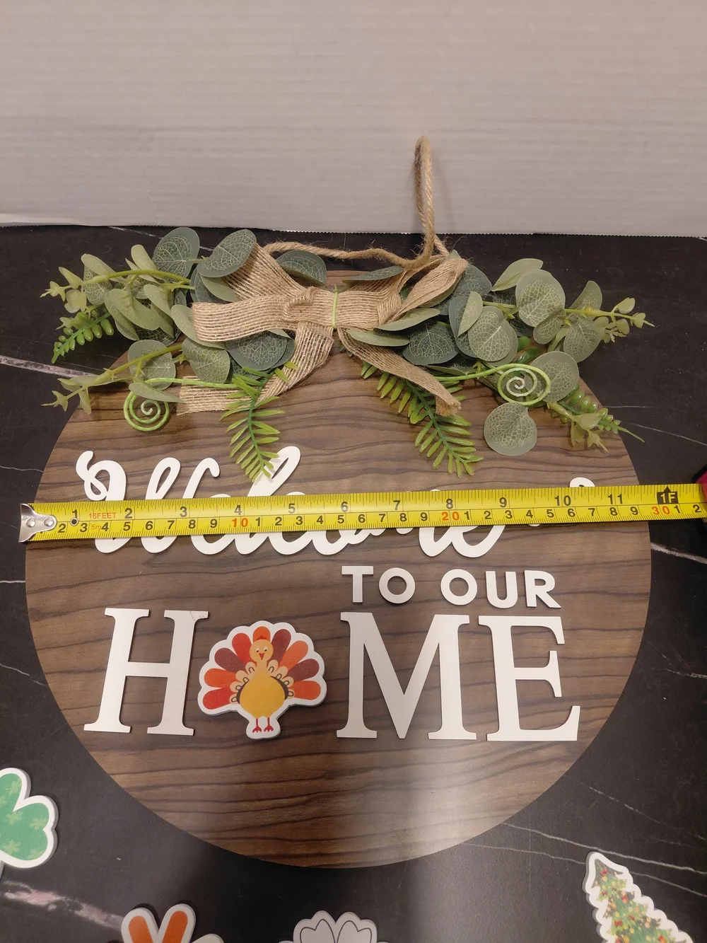 Welcome to our home sign interchangeable seasonal holiday magnets